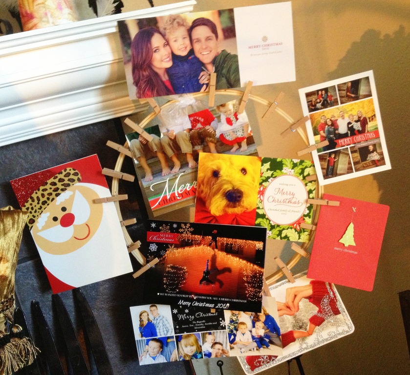 christmas card wreath