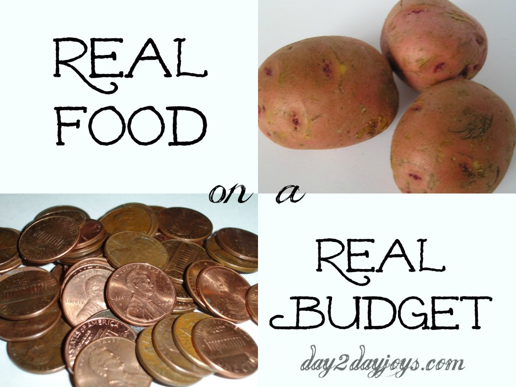 Real Food on a Real Budget, Get tips for saving money while eating good foods from Day2DayJoys.com
