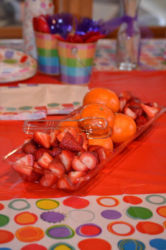 Rainbow Birthday Party Food: Fruit