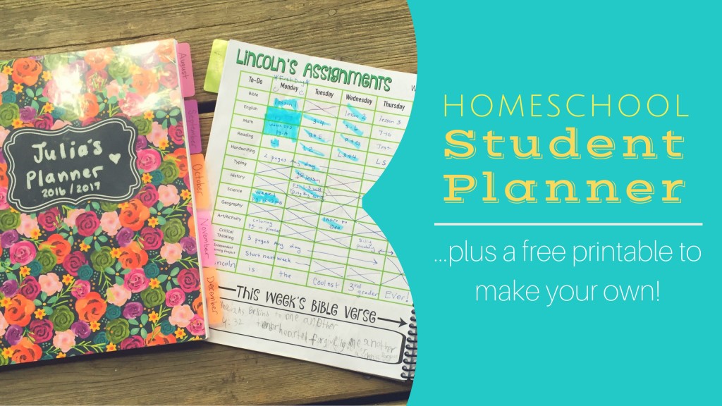 Homeschool Student Planners (PLUS a free Printable)
